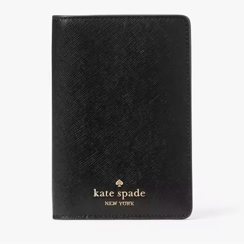 Kate Spade Black Travel Wallet with Gold Logo NWOT